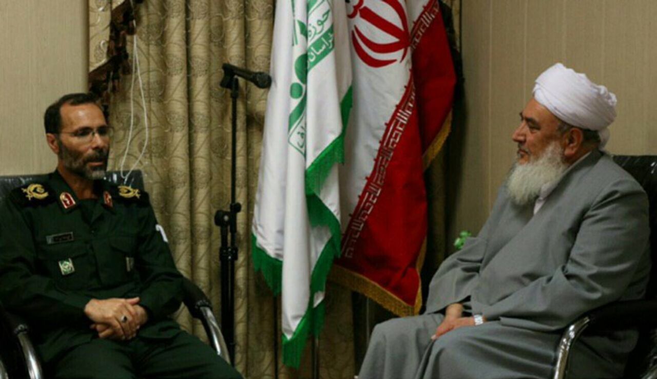 دیدار فرمانده قرارگاه ثامن الائمه مشهد با مدیر حوزه علمیه احناف خواف