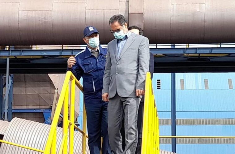 رئیس سازمان بازرسی کل کشور  از معادن سنگ آهن پلاسری و کارخانه صنعتی و معدنی اپال پارسیان سنگان خواف بازدید کرد